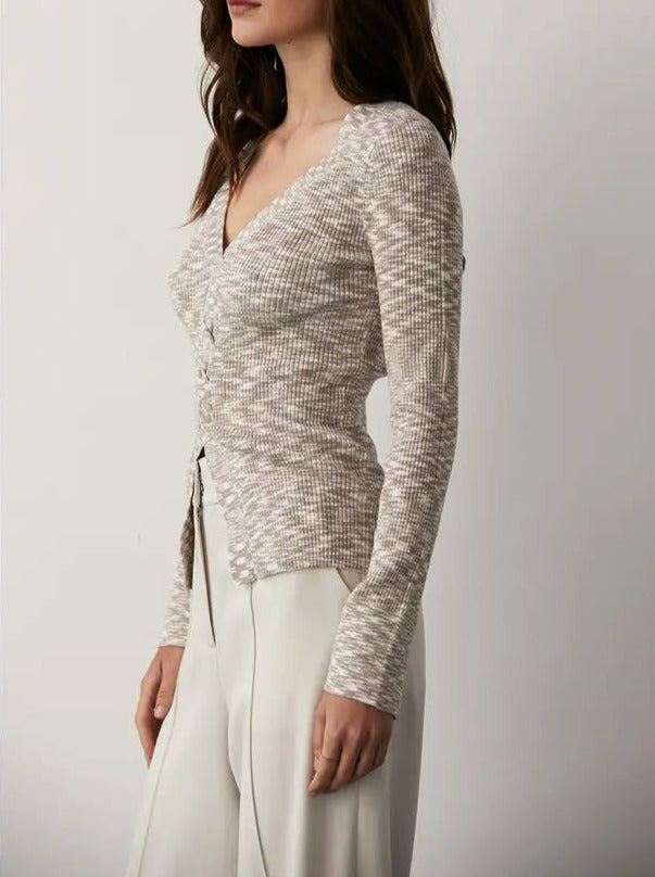 Jemmie Twist Front Sweater Top