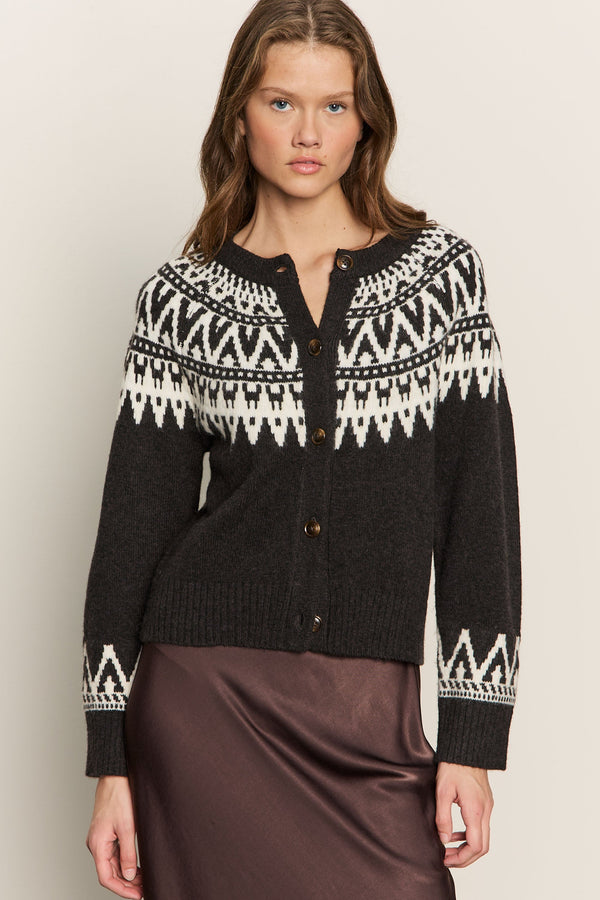 Fairisle Crewneck Cardi