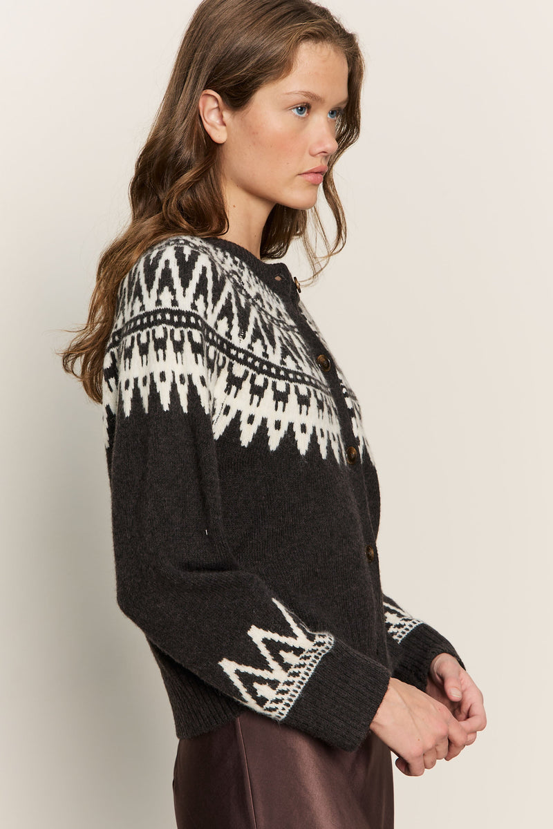 Fairisle Crewneck Cardi