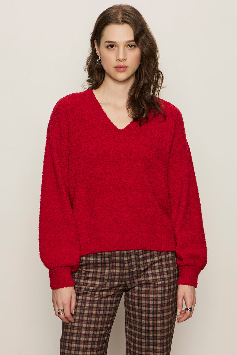 Teddy V-Neck Sweater