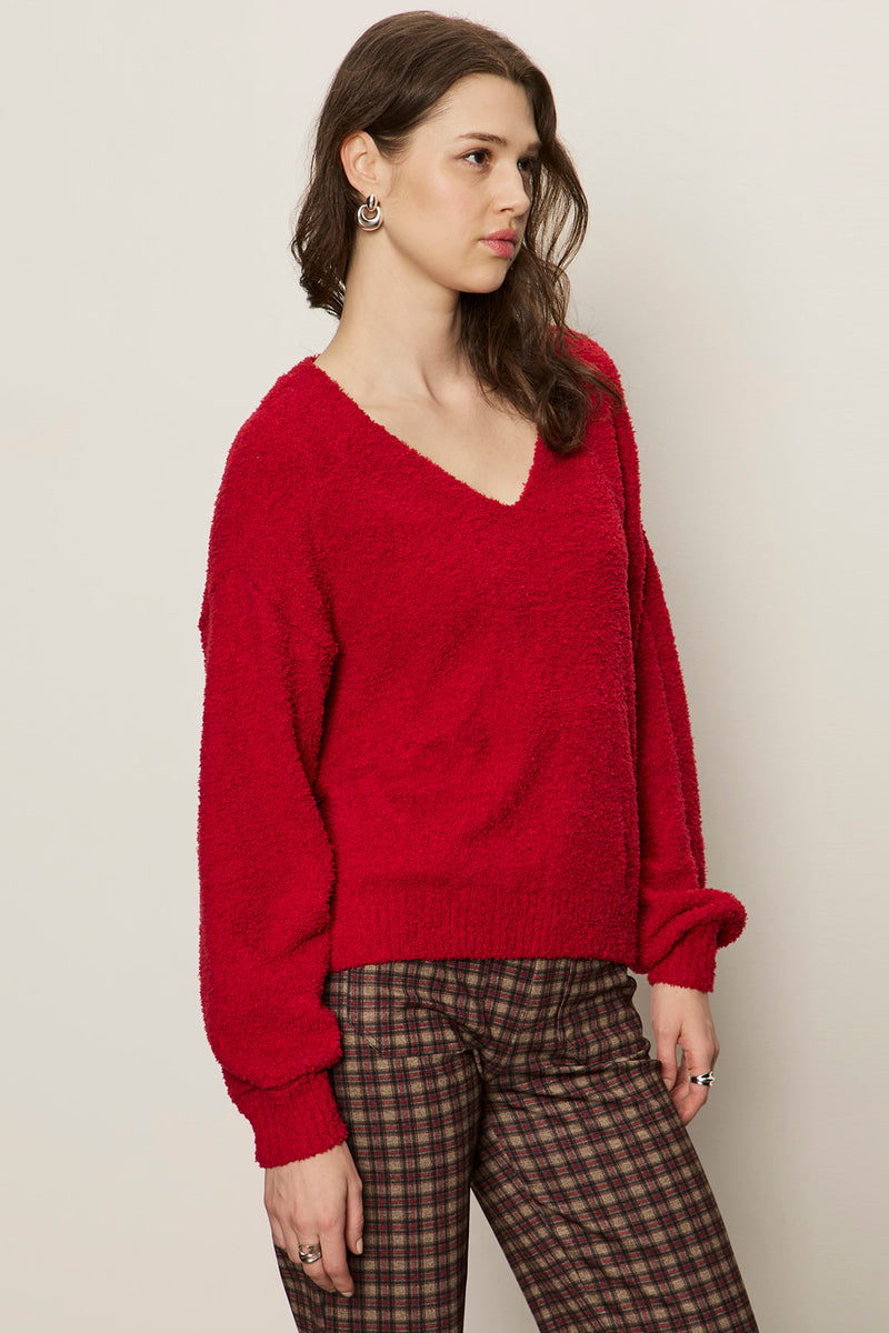 Teddy V-Neck Sweater