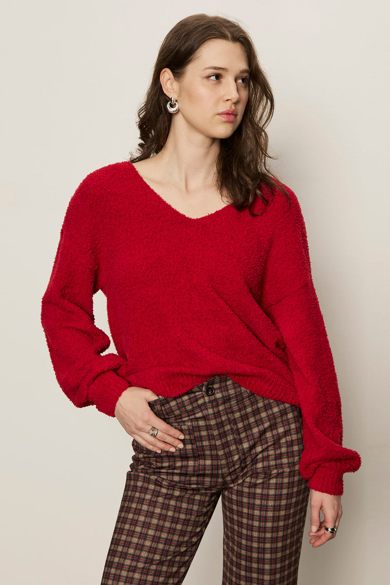 Teddy V-Neck Sweater