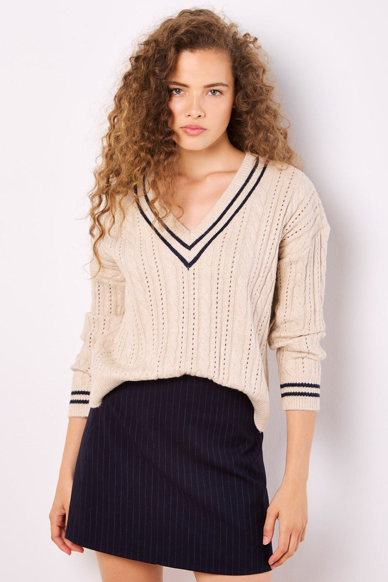 Cable Knit Cricket Sweater