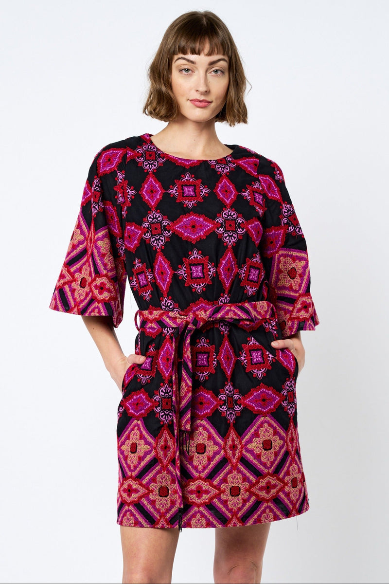 Daelyn Embroidered Mini Dress