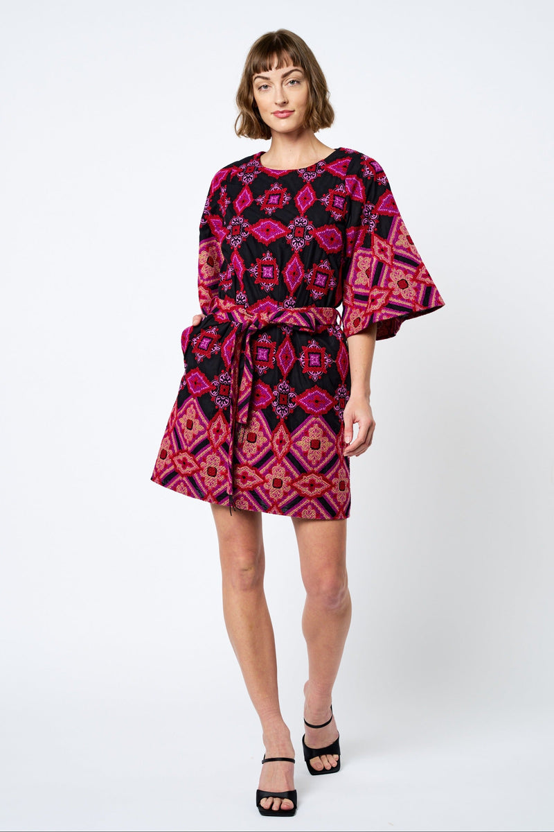 Daelyn Embroidered Mini Dress