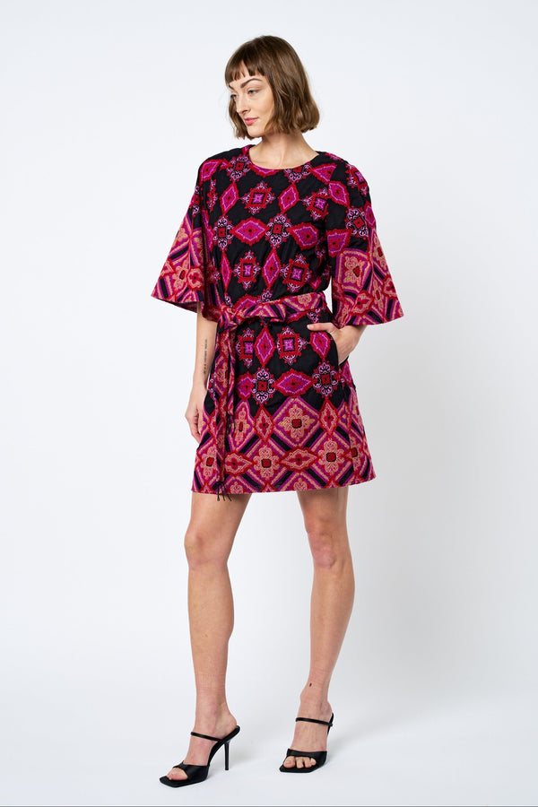 Daelyn Embroidered Mini Dress