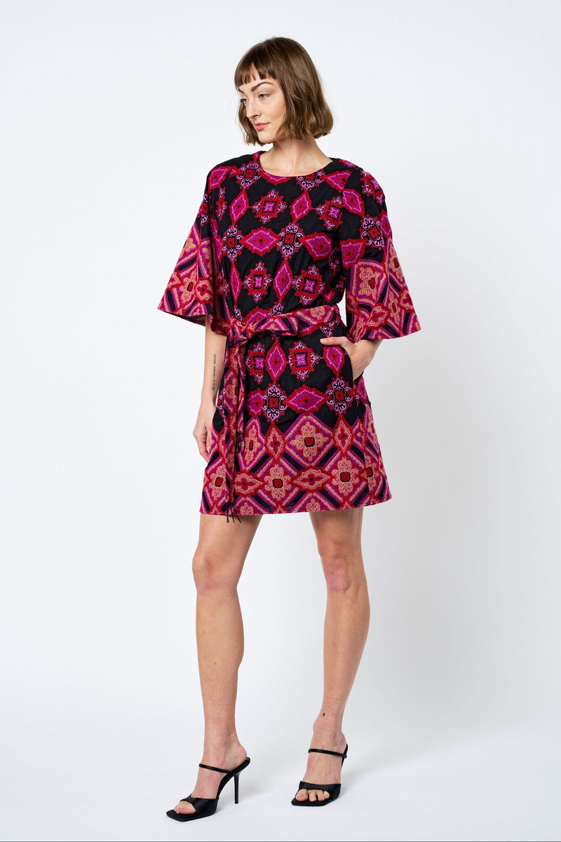 Daelyn Embroidered Mini Dress