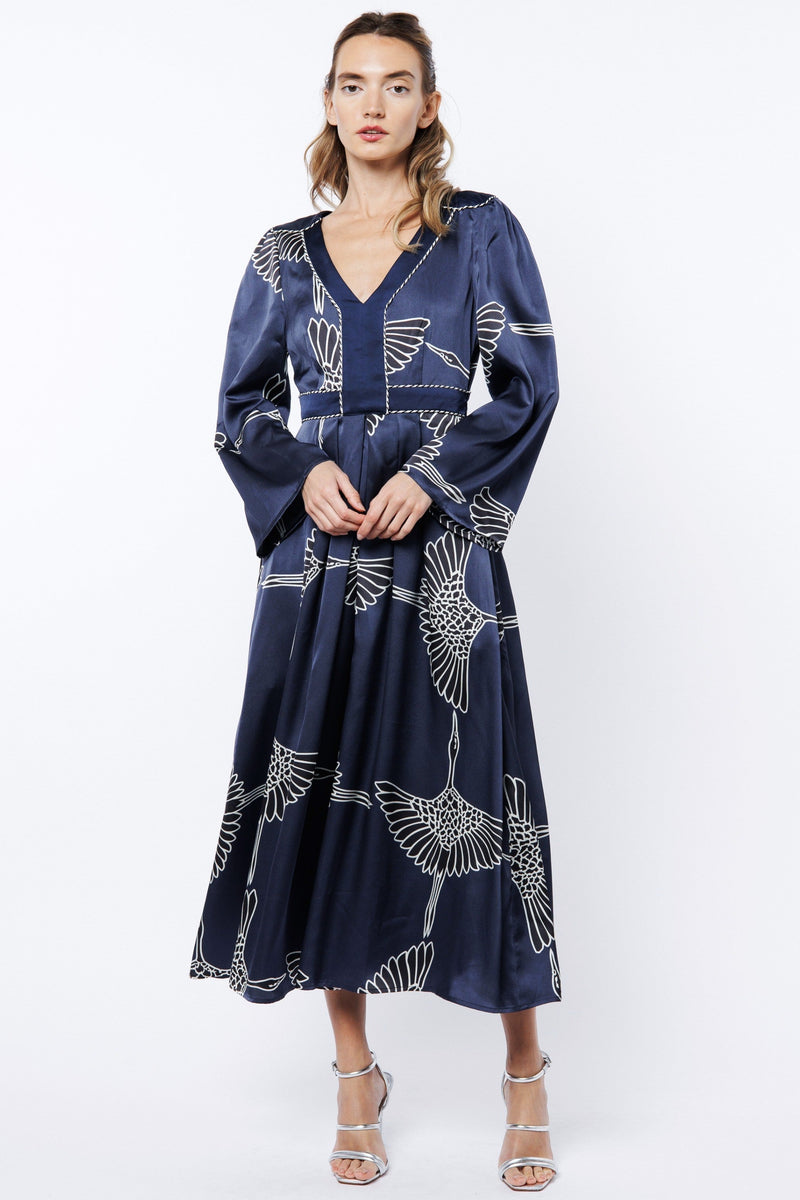 Rianne Bird Print Maxi Dress