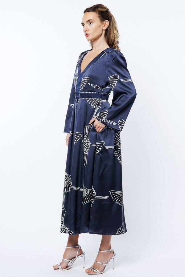 Rianne Bird Print Maxi Dress