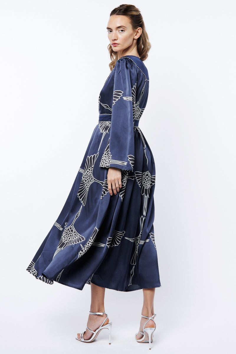 Rianne Bird Print Maxi Dress