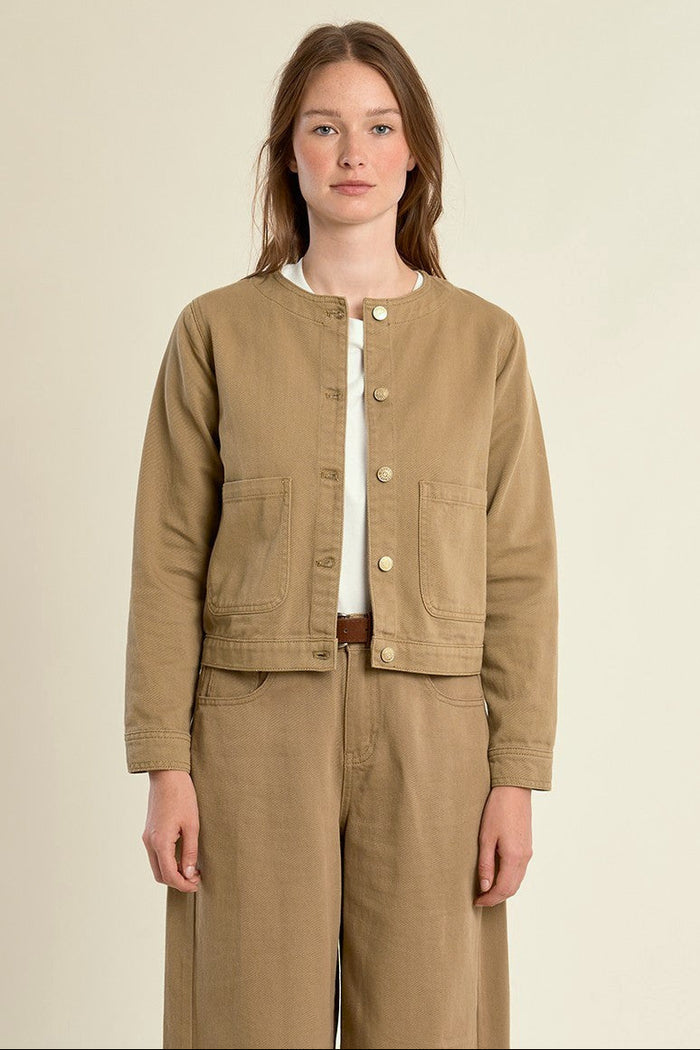 Collarless Denim Jacket | Molly Bracken | Ambiance SF