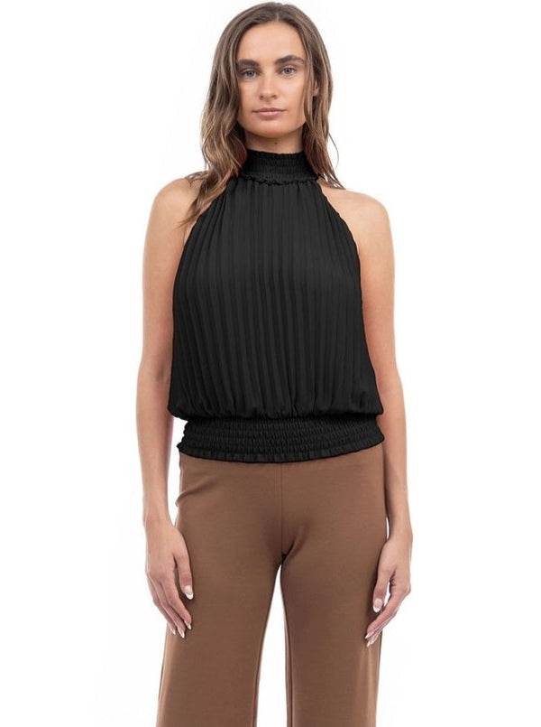 Ambiance Apparel Ambiance - Women Keyhole Neck Crop Top - 73340