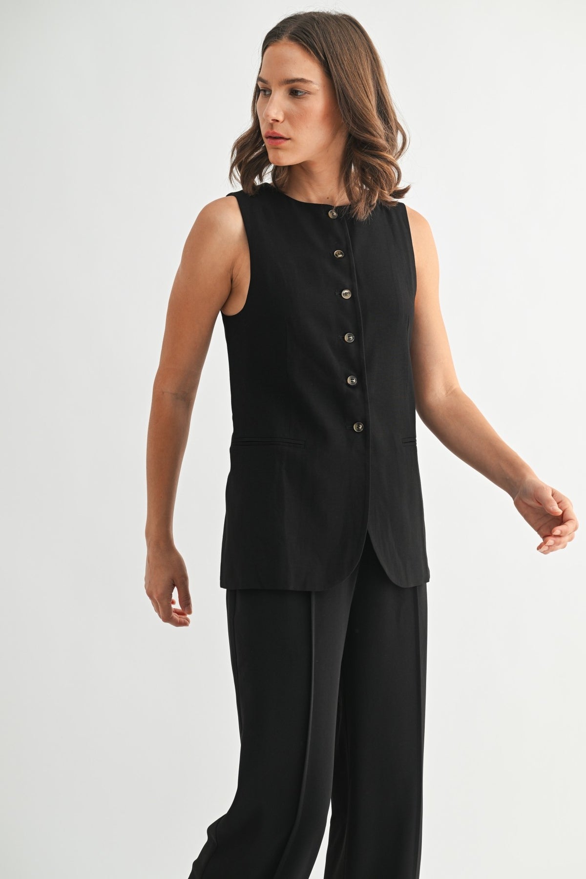 エンフォルド2025SS CAMISOLE VEST ベスト Longline Vest | Fun 2 Fun | Ambiance SF