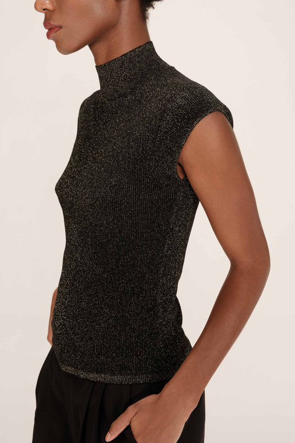 Talisman Lurex High Neck Top