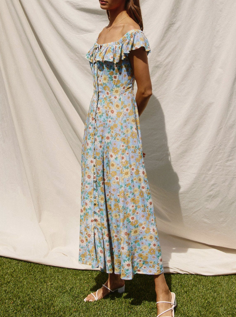 Skye Ruffled Midi Dress
