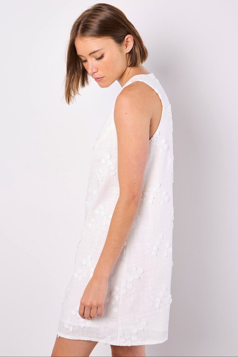 Floral Embroidered Shift Mini Dress