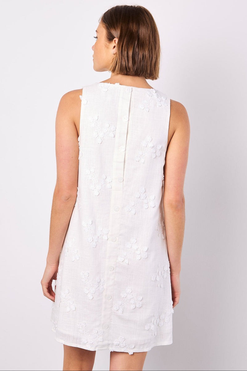 Floral Embroidered Shift Mini Dress