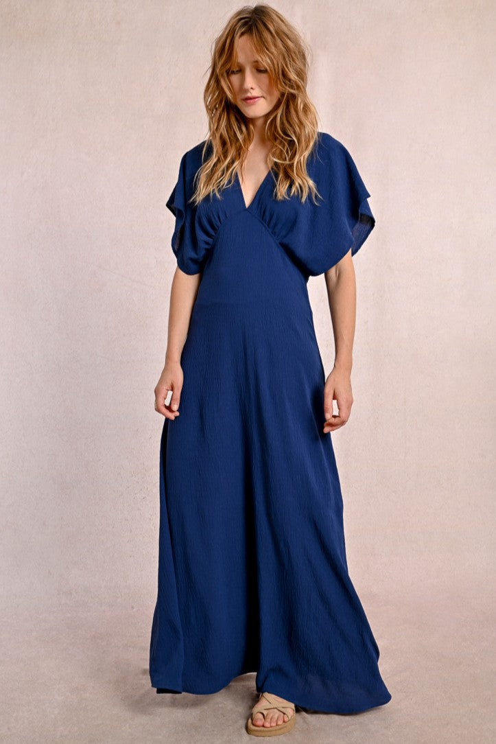 Flowy Dolman Sleeve Long Dress