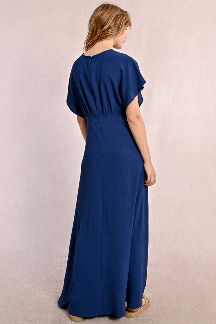 Flowy Dolman Sleeve Long Dress