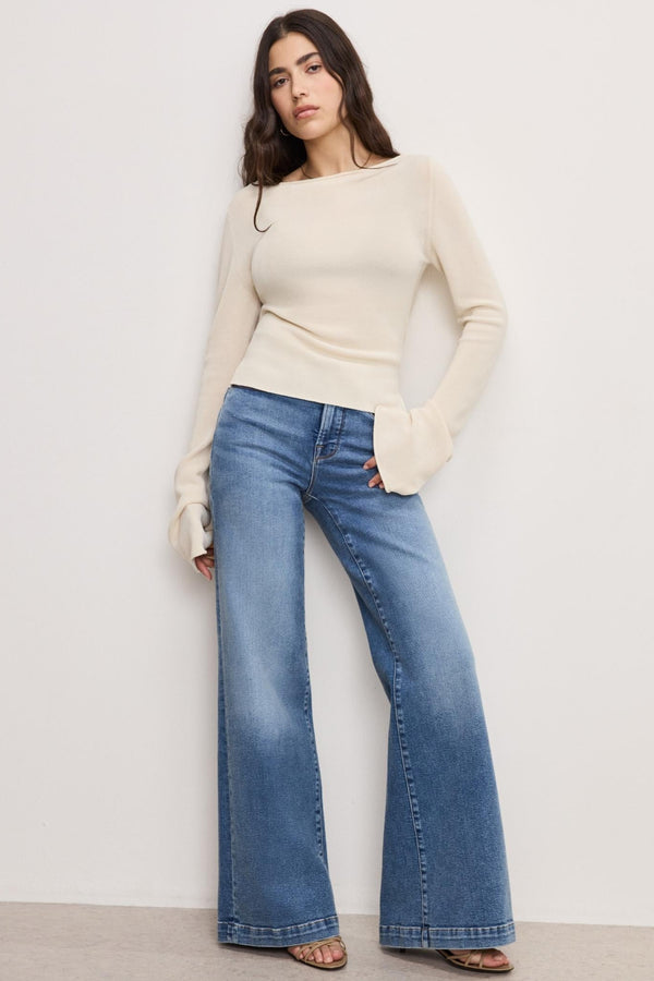 Good Petite Palazzo Compression Jeans
