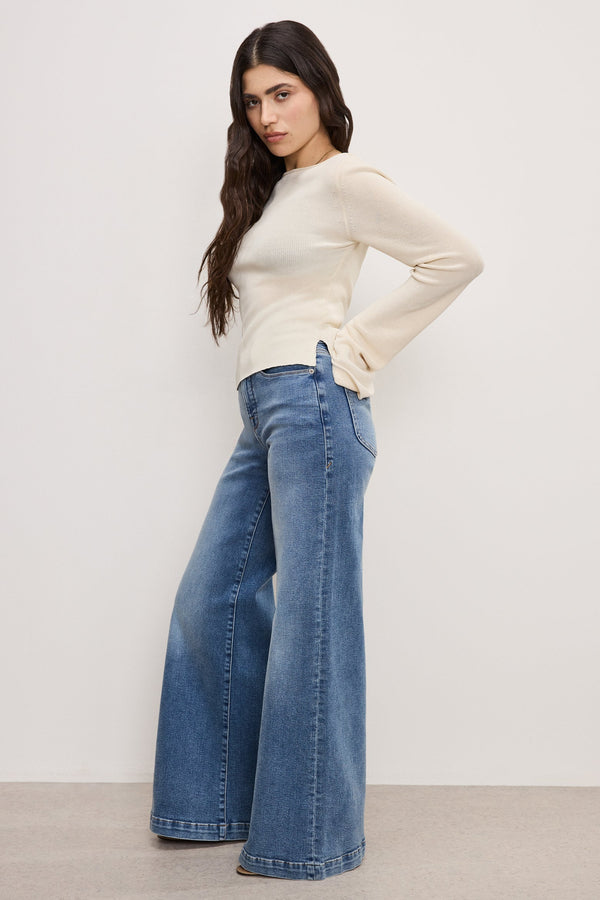 Good Petite Palazzo Compression Jeans