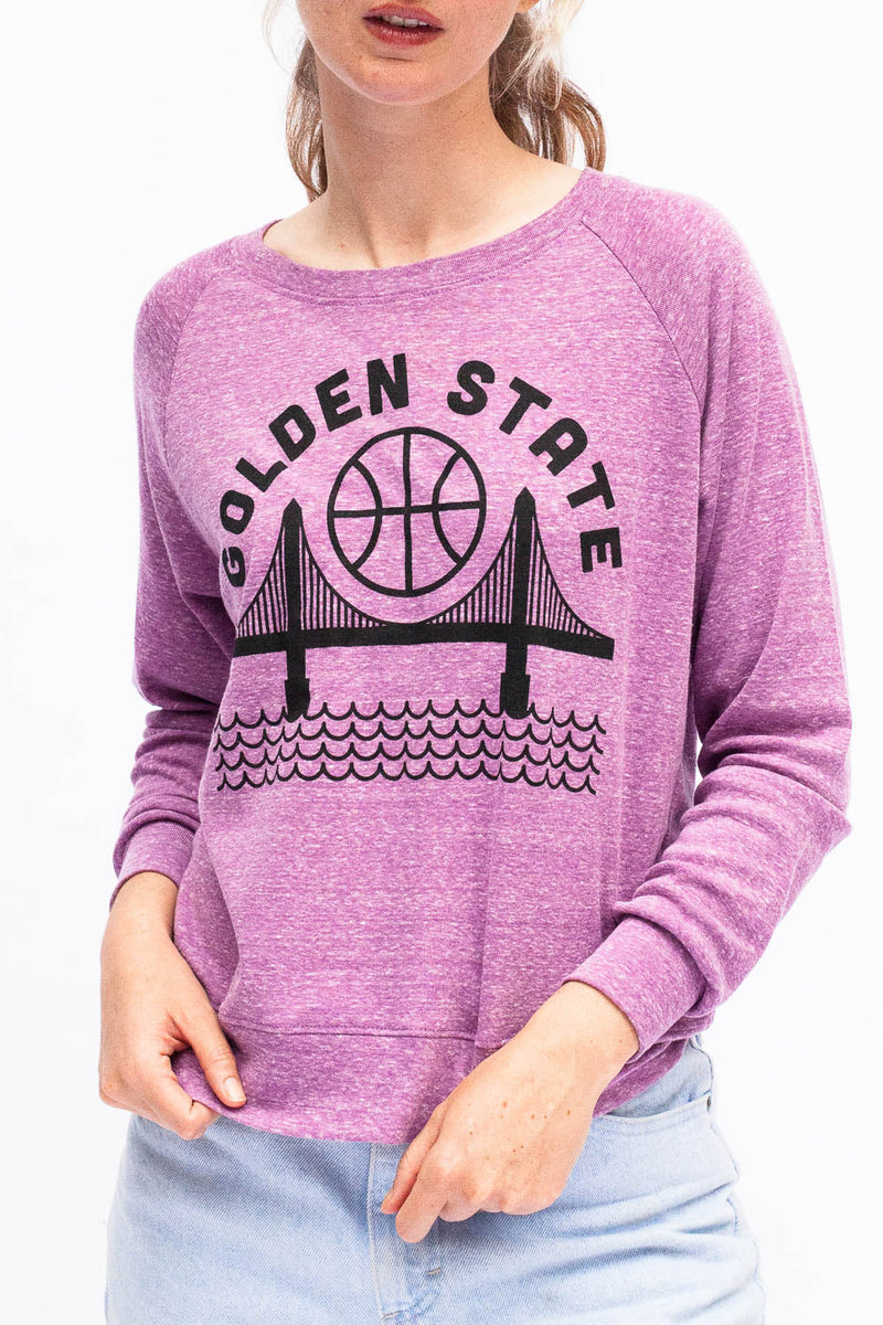 Golden State Women's Raglan Pullover Tri-Purple