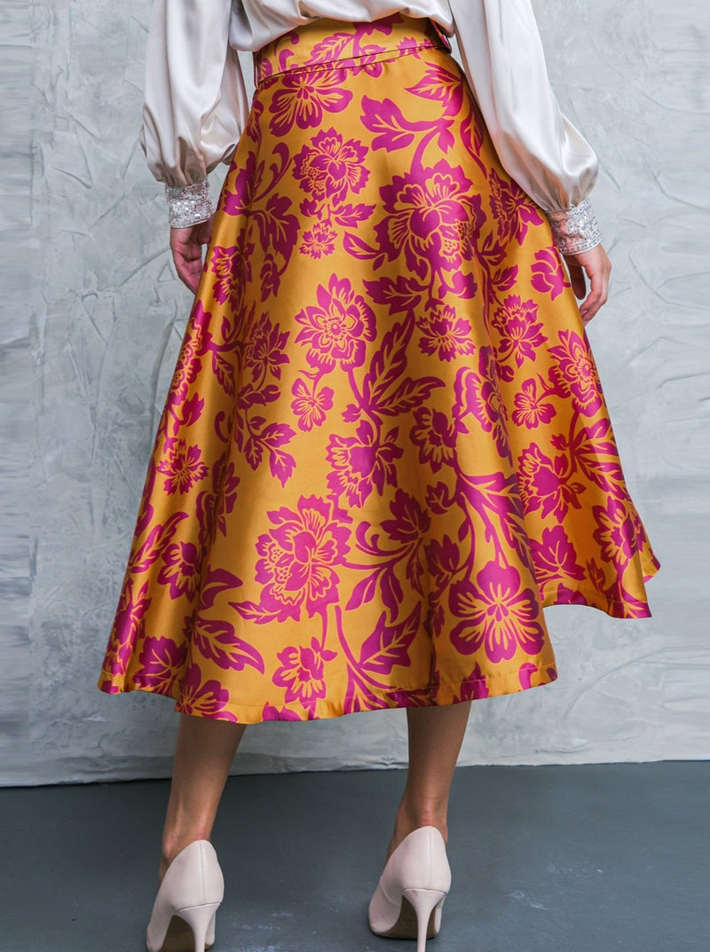 Floral A-line Skirt