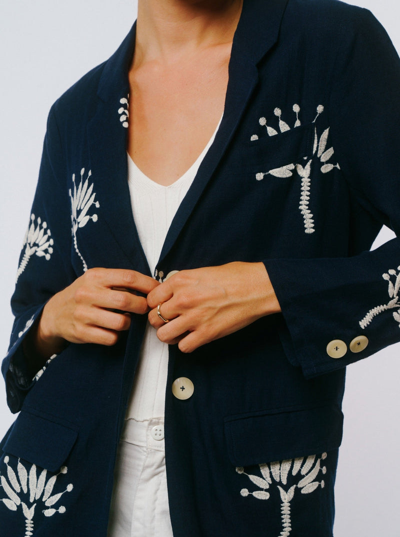Giada Palm Embroidered Jacket