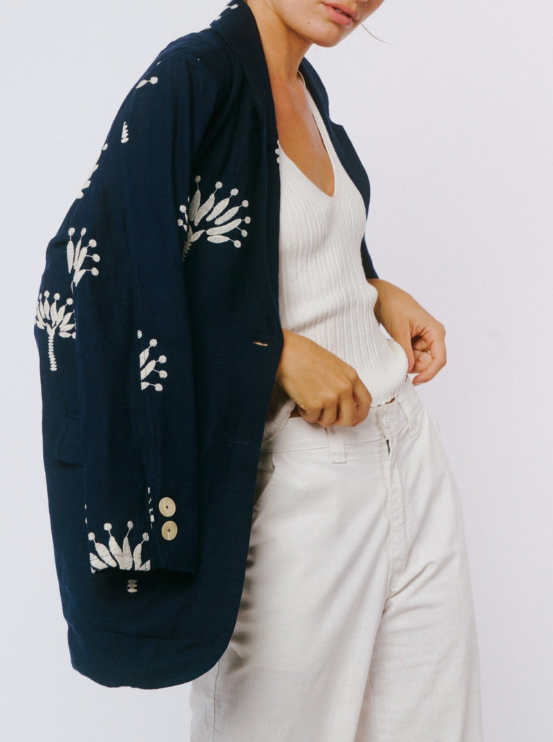 Giada Palm Embroidered Jacket
