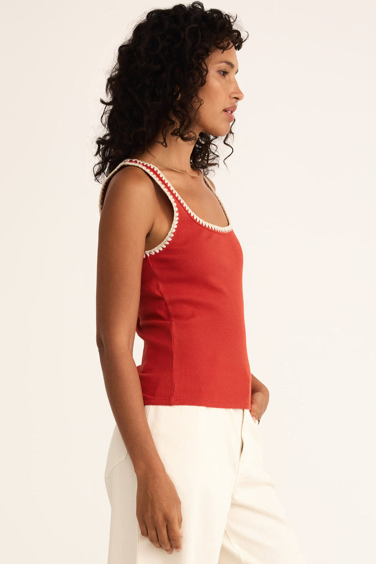 Jaidynn Whipstitch Rib Tank