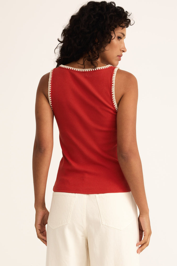 Jaidynn Whipstitch Rib Tank