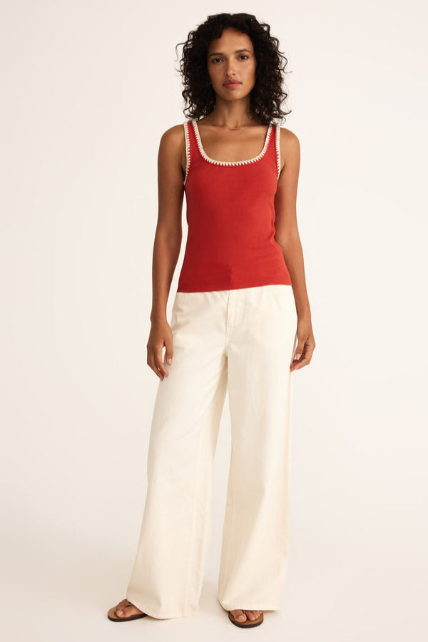 Jaidynn Whipstitch Rib Tank