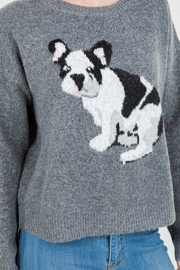 Frenchie Pup Knit Sweater