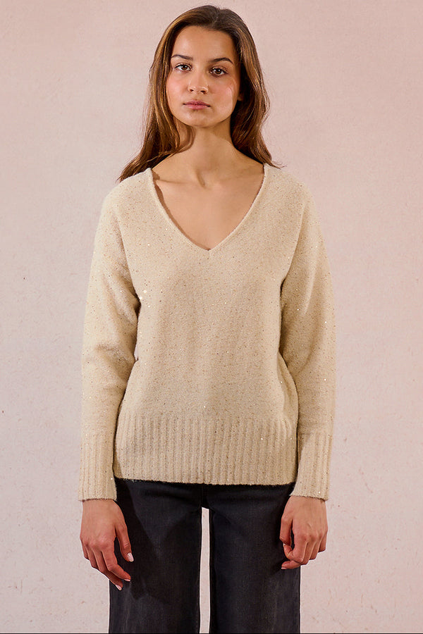 Sequined Knit Sweater