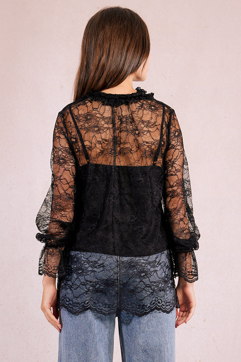 Scalloped Lace Blouse