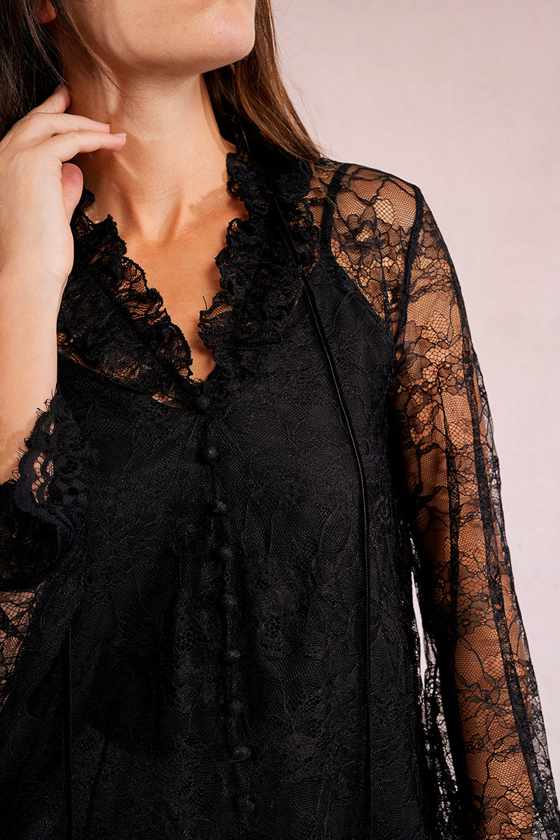Scalloped Lace Blouse