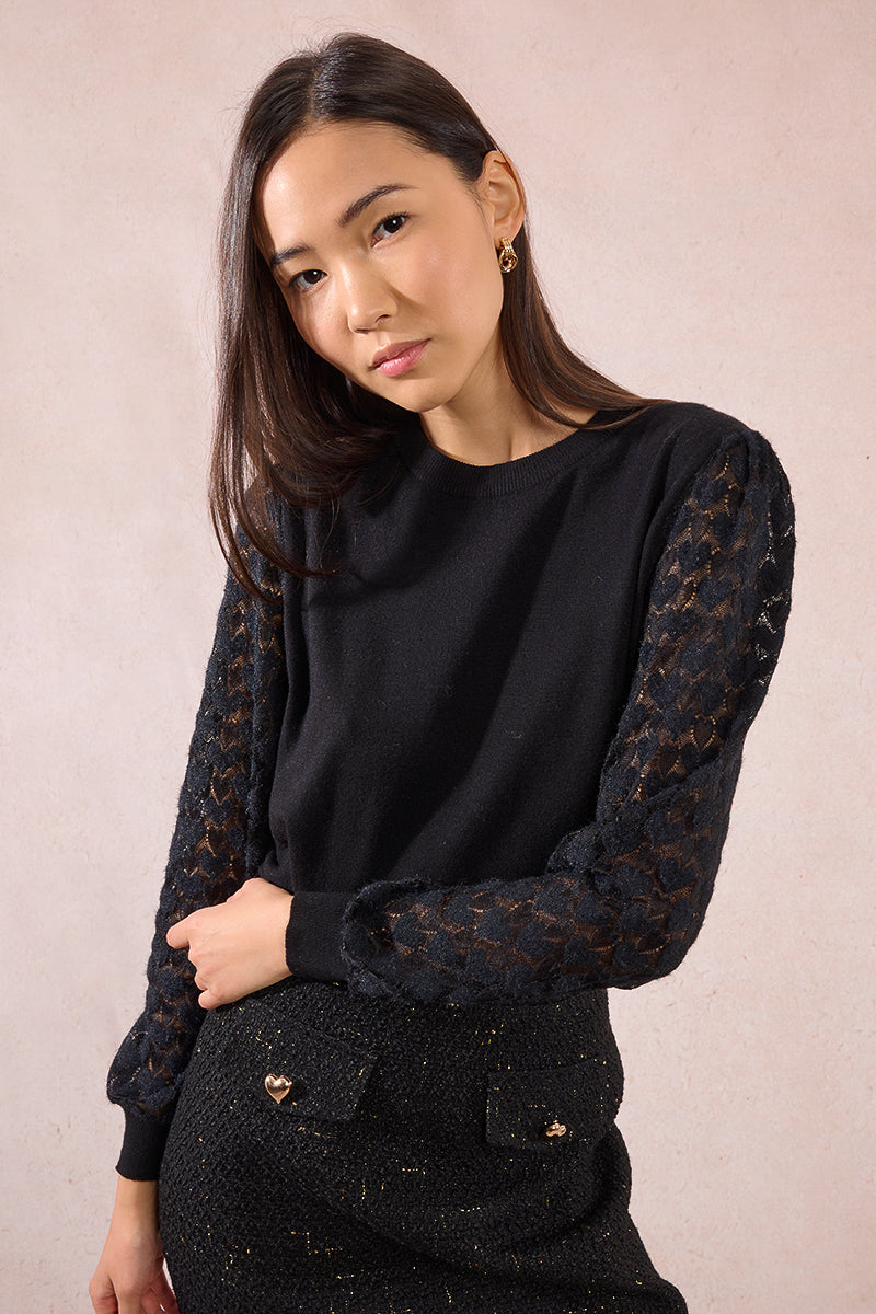 Openwork Knit Sweater