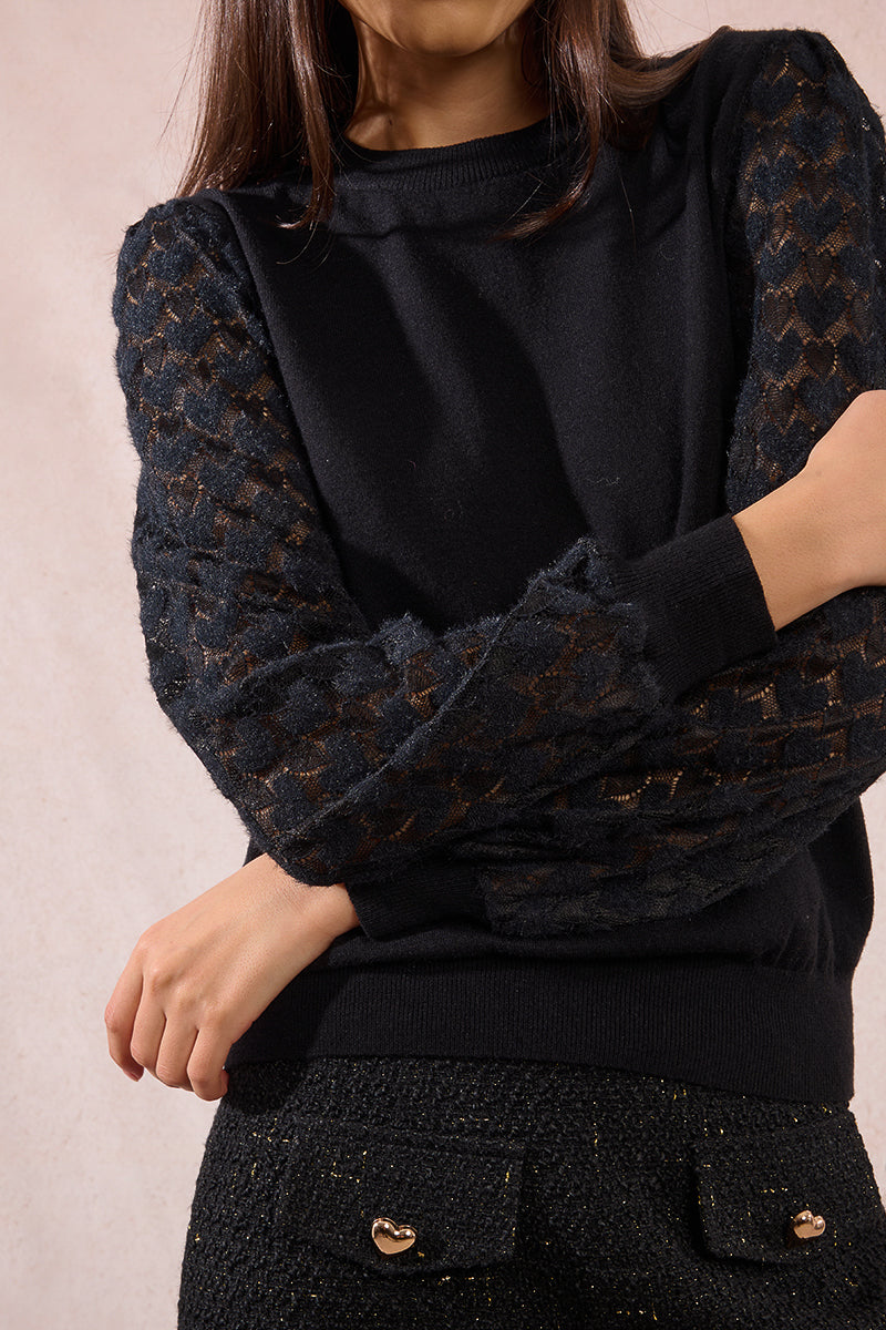 Openwork Knit Sweater