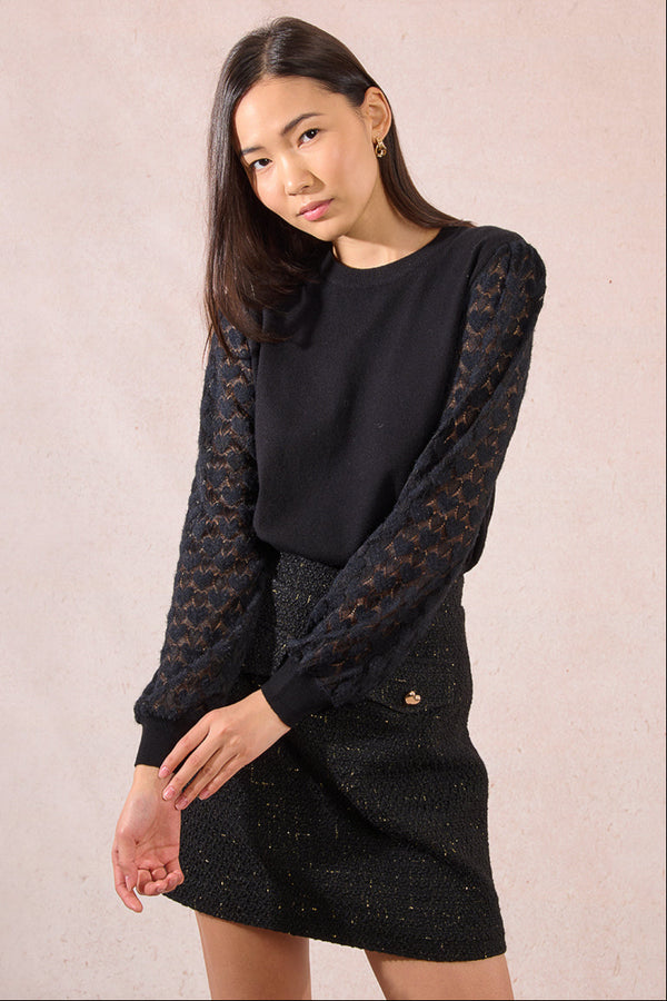 Openwork Knit Sweater