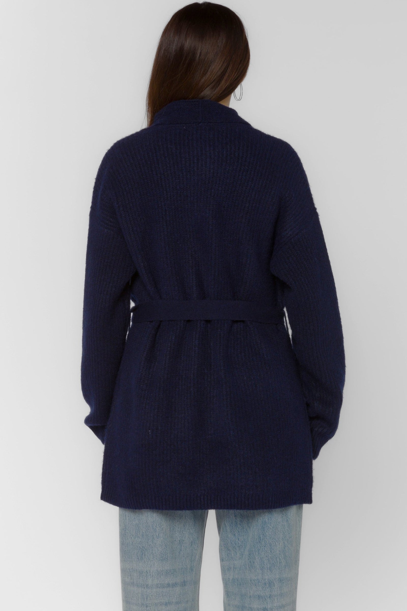 Landon Belted Cardigan Velvet Heart Ambiance SF Navy M