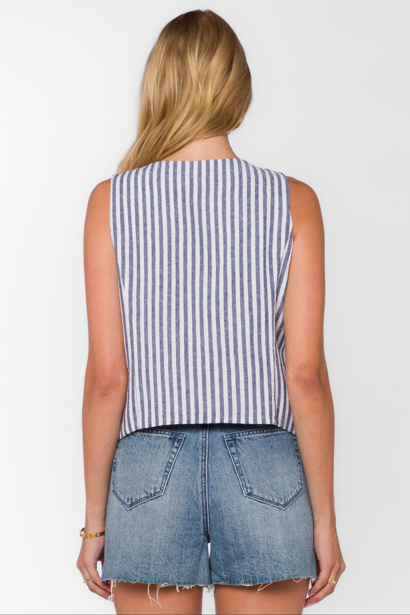 Dellis Blue Stripe Vest