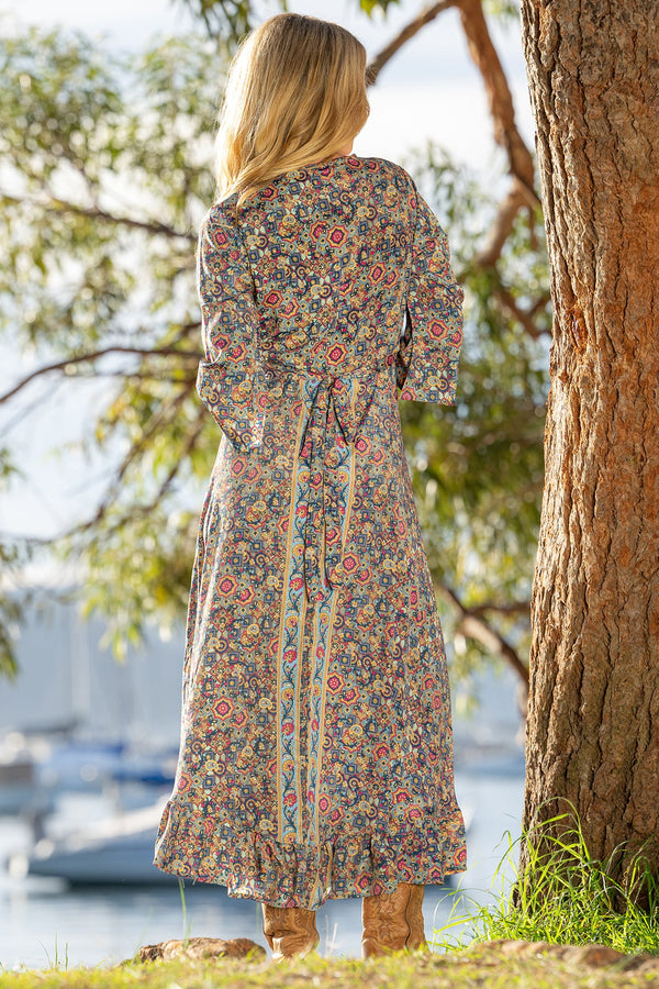 Peyton Long Sleeve Wrap Dress