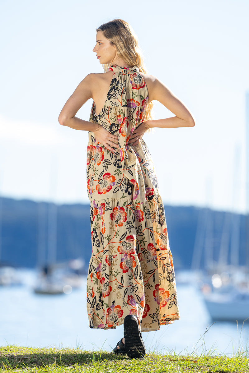 Lowanna Cotton Tiered Maxi Dress