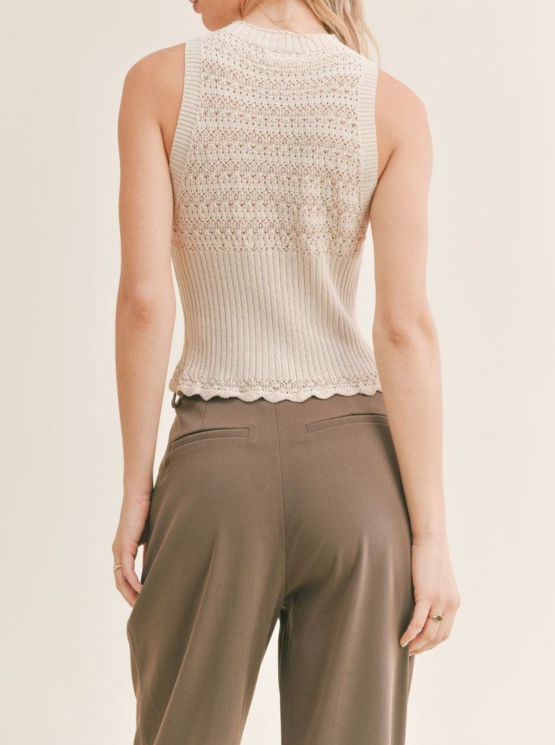 Aria Pointelle Top