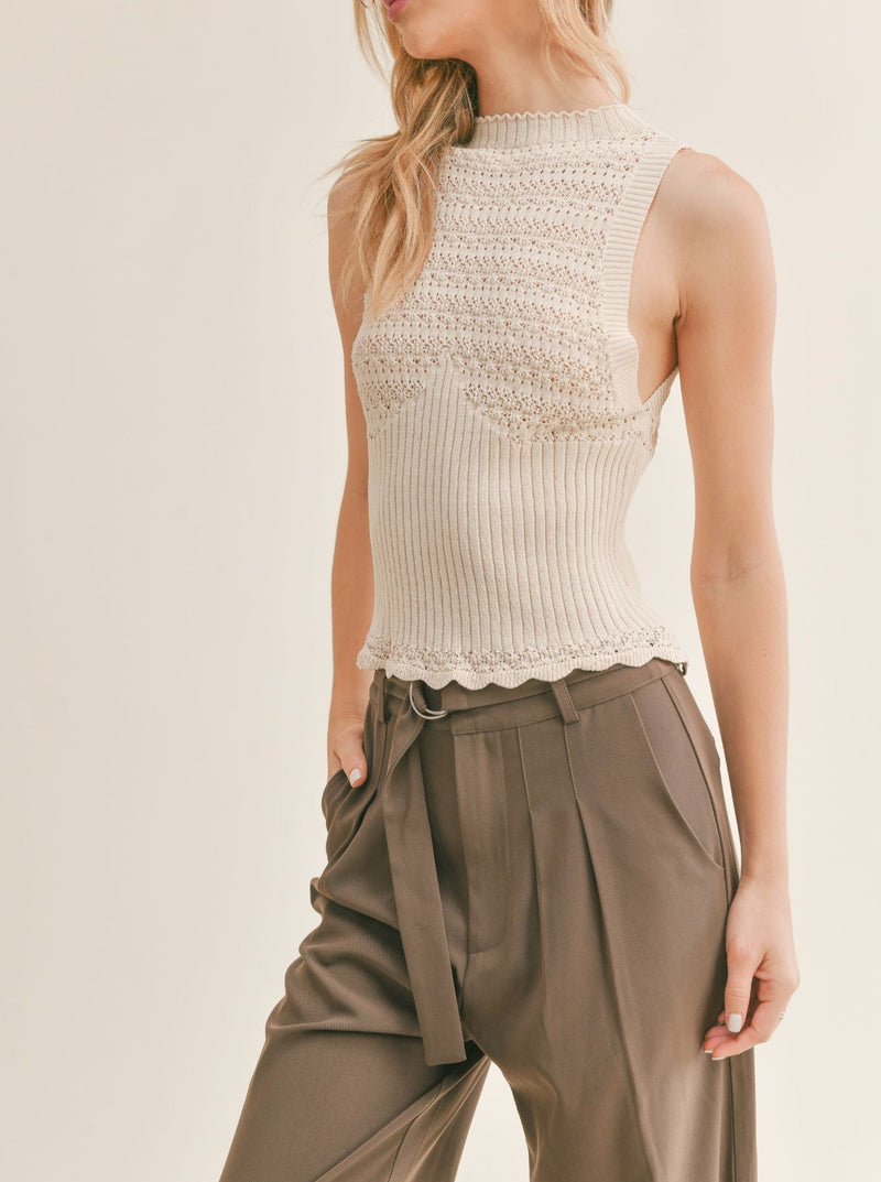 Aria Pointelle Top