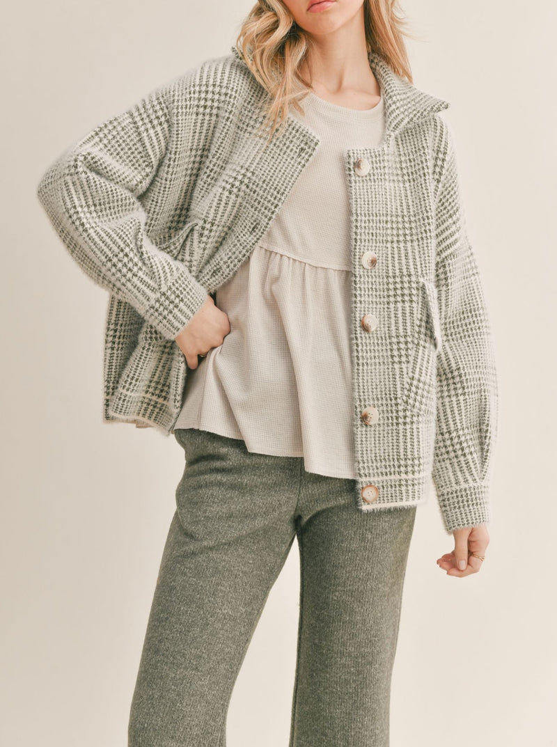 Lola Plaid Sweater Jacket