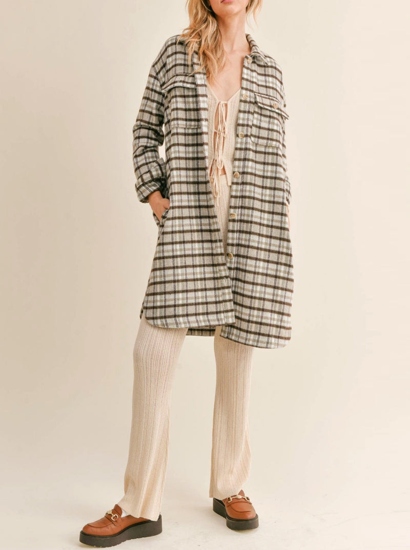 Art Deco Plaid Shacket