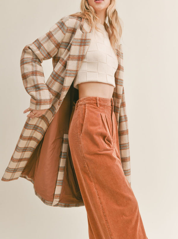 Nature Lover Plaid Coat