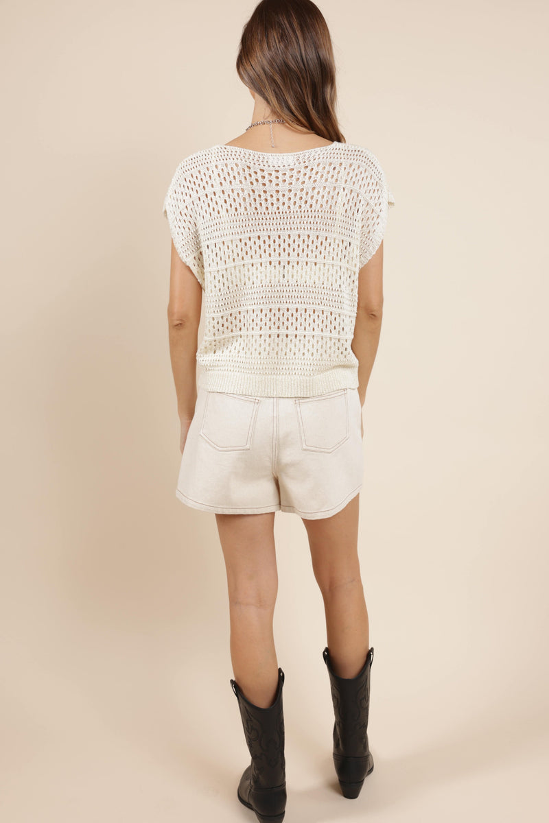 Lennon Drop Needle Sleeveless Sweater