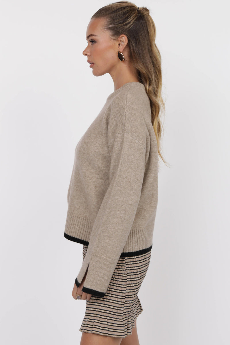Angelina Cuff Slit Sweater